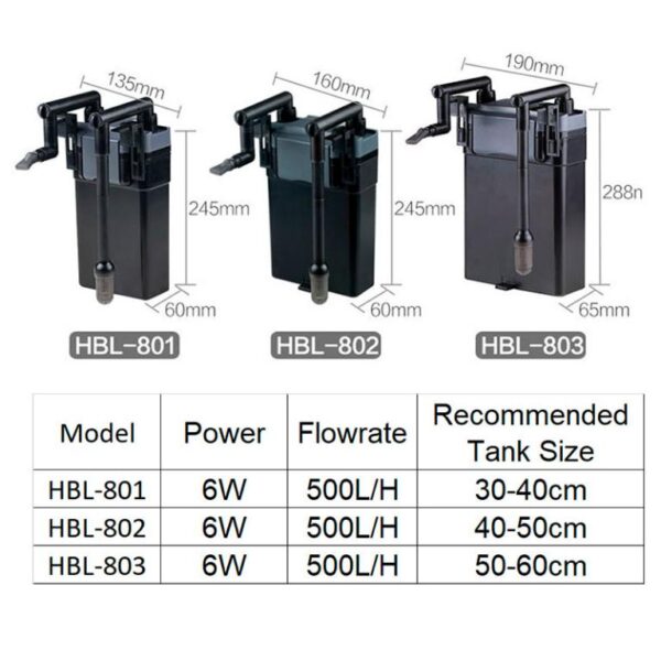 SunSun HBL 801 External Hang On Canister Filter - Image 6
