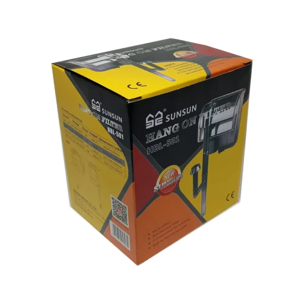 Sunsun HBL-501 Aquarium Hang On Filter | Power : 5W | Flow : 400L/H - Image 2