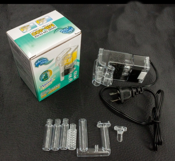 MARINE BLUE MB-400DC Mini Hang On Filter for Aquarium Nano Fish Tank and Bowl | 2.5 Watts | 250 L/H - Image 3