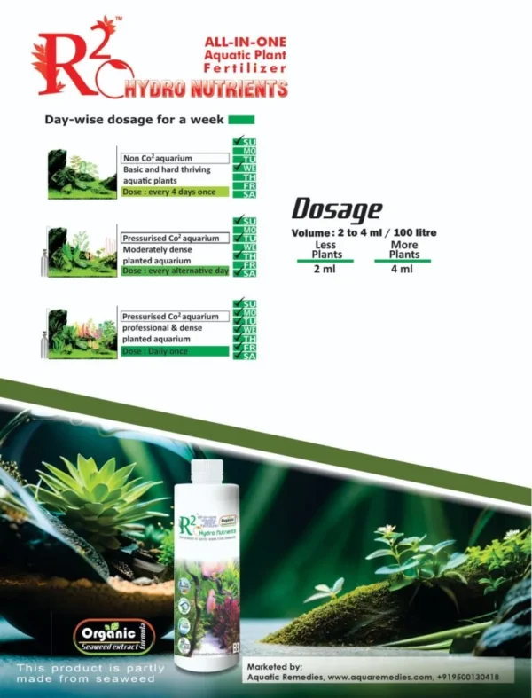 R²O HYDRO NUTRIENTS ALL-IN-ONE Aquatic Plant Fertilizer 140ml - Image 2