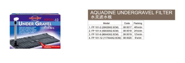 Aquadene Dophin KWZONE Aquarium FP-101-4 Under Gravel Filter - Image 3