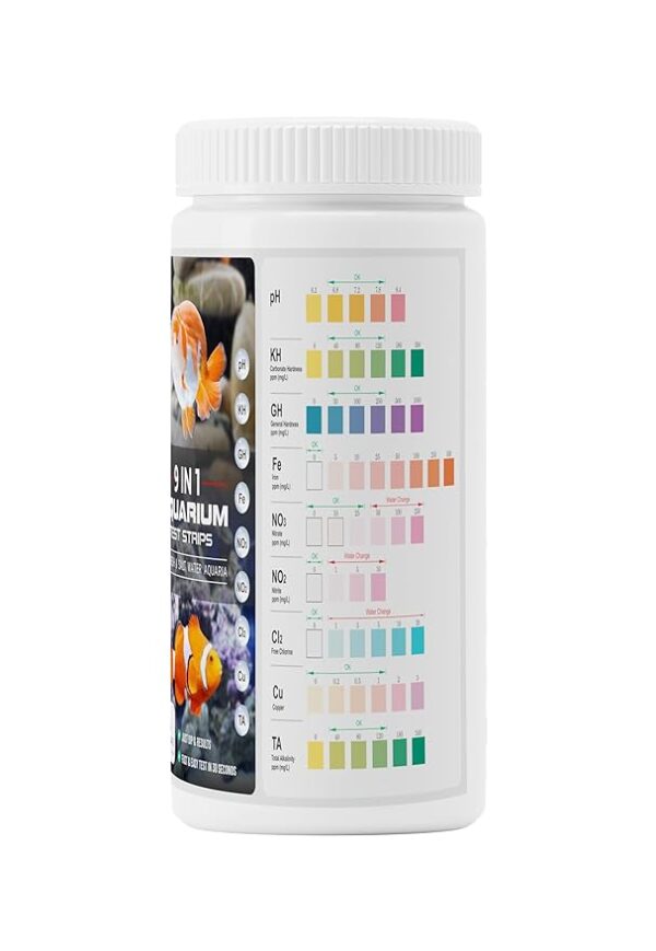 AquaNature 9 in 1 Aquarium Test Strips for Freshwater & Saltwater Aquaria - Image 2