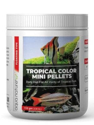AquaNature Tropical Color Mini Pellets Daily Diet for All Verity of Tropical Fish