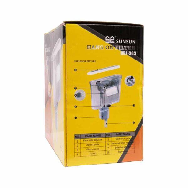 SunSun HBL 303 Aquarium Hang On Filter - Image 4
